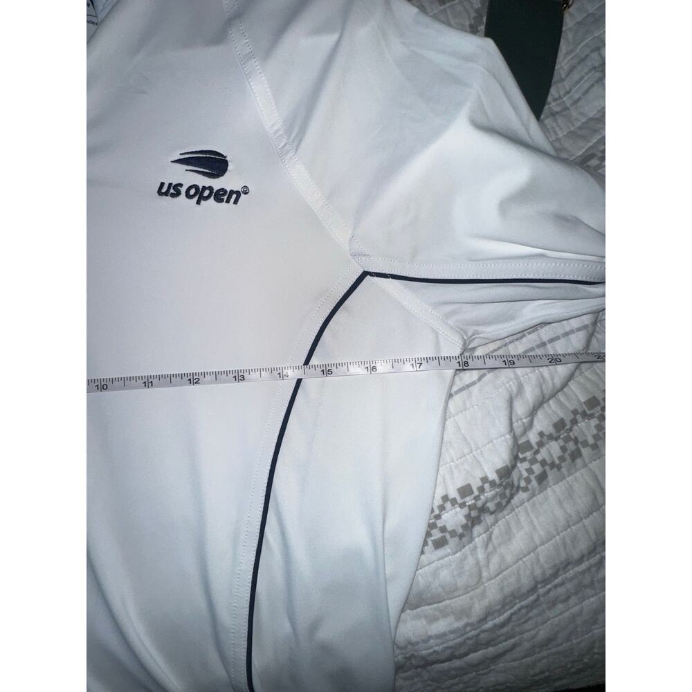 Peter Millar US Open Quarter Zip Pullover White Navy Size M UPF 50+ - Picture 7 of 7